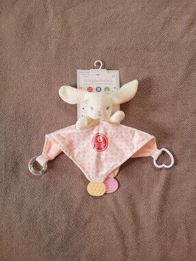 Modern Baby Bunny Plushie Security Blankie Blanket Teether Minky Lovey Plush NEW